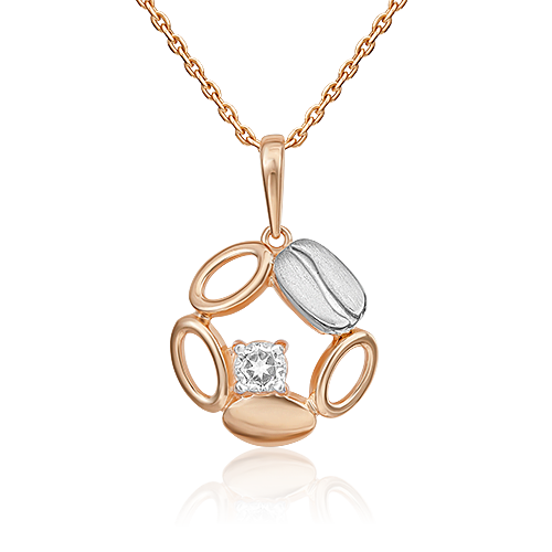 

Кулон из белого золота/красного золота с топазом PLATINA jewelry 03-3321-01-201-1111, 03-3321-01-201-1111
