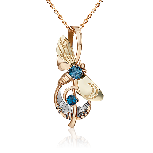 

Кулон из комбинированного золота с топазом PLATINA jewelry 03-3302-00-201-1140, 03-3302-00-201-1140