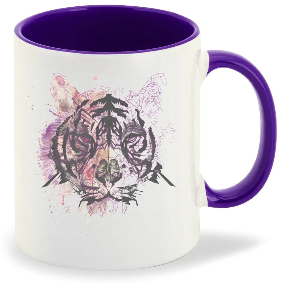 

Кружка CoolPodarok Тигр контурный рисунок