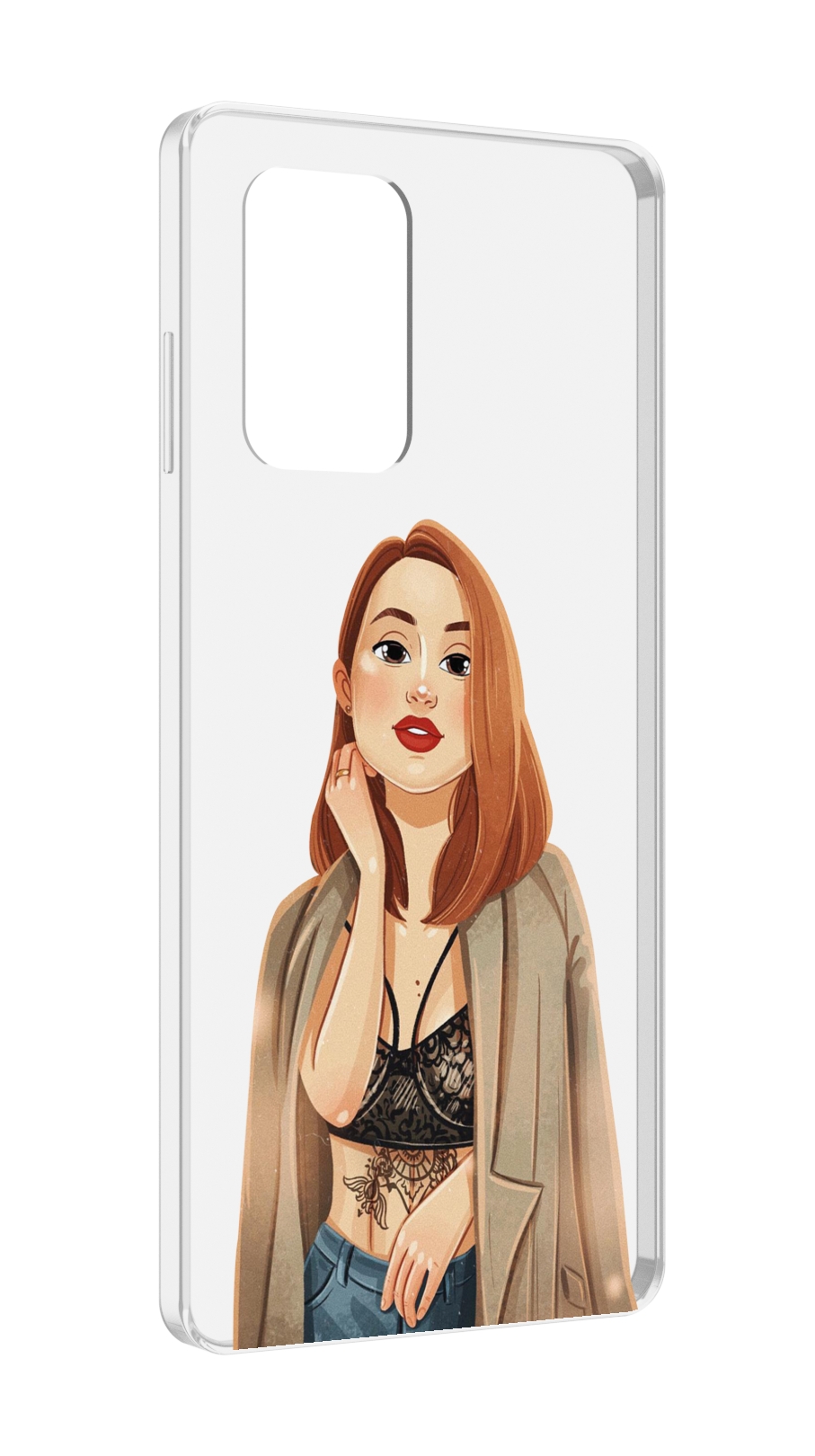 Чехол MyPads девушка-в-кружевном-2 для ZTE Blade A72 / ZTE Blade V40 Vita