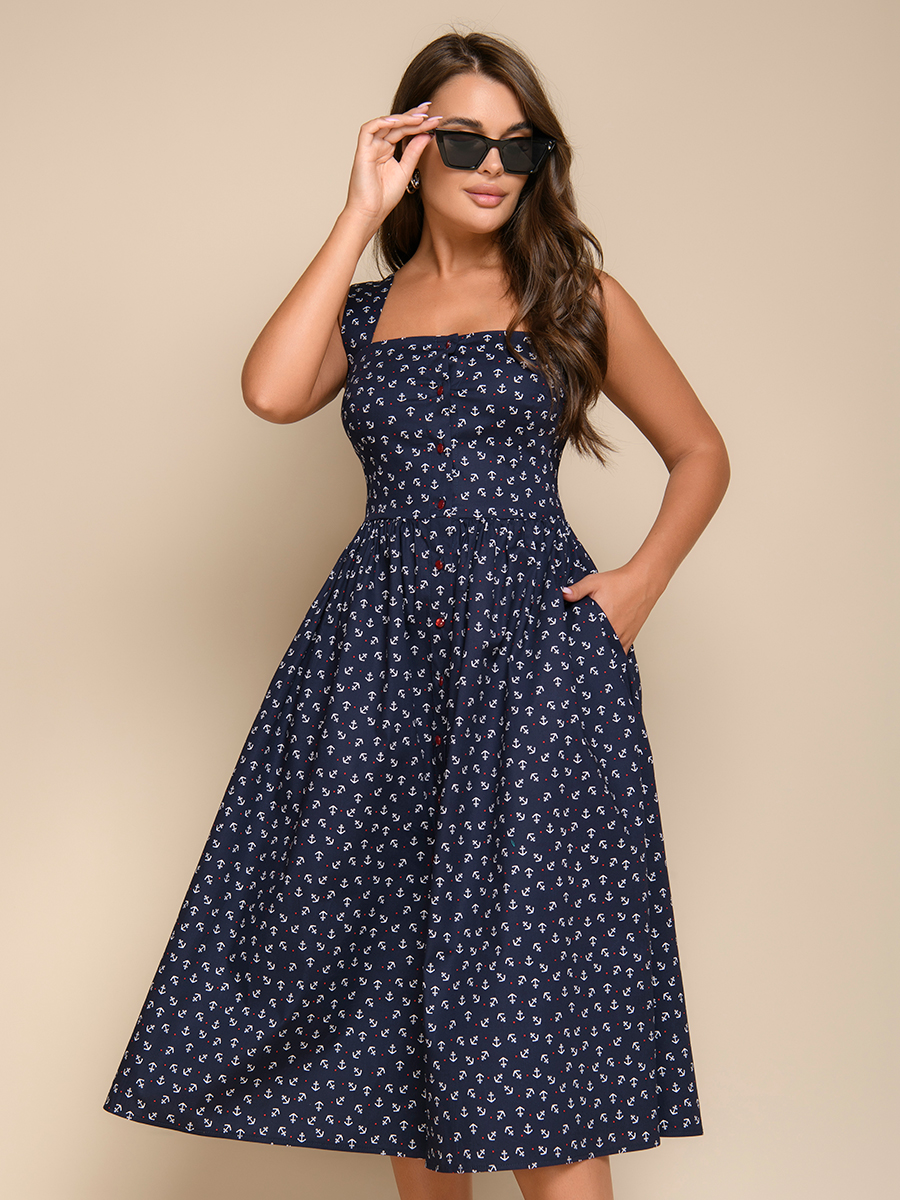 

Платье женское 1001dress 101523 синее 46 RU, 101523