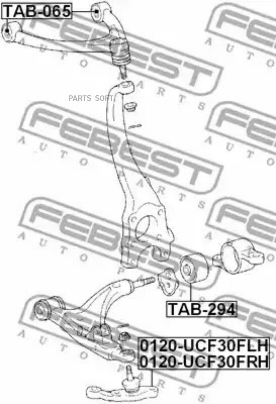 

FEBEST Шаровая опора FEBEST 0120-UCF30FLH