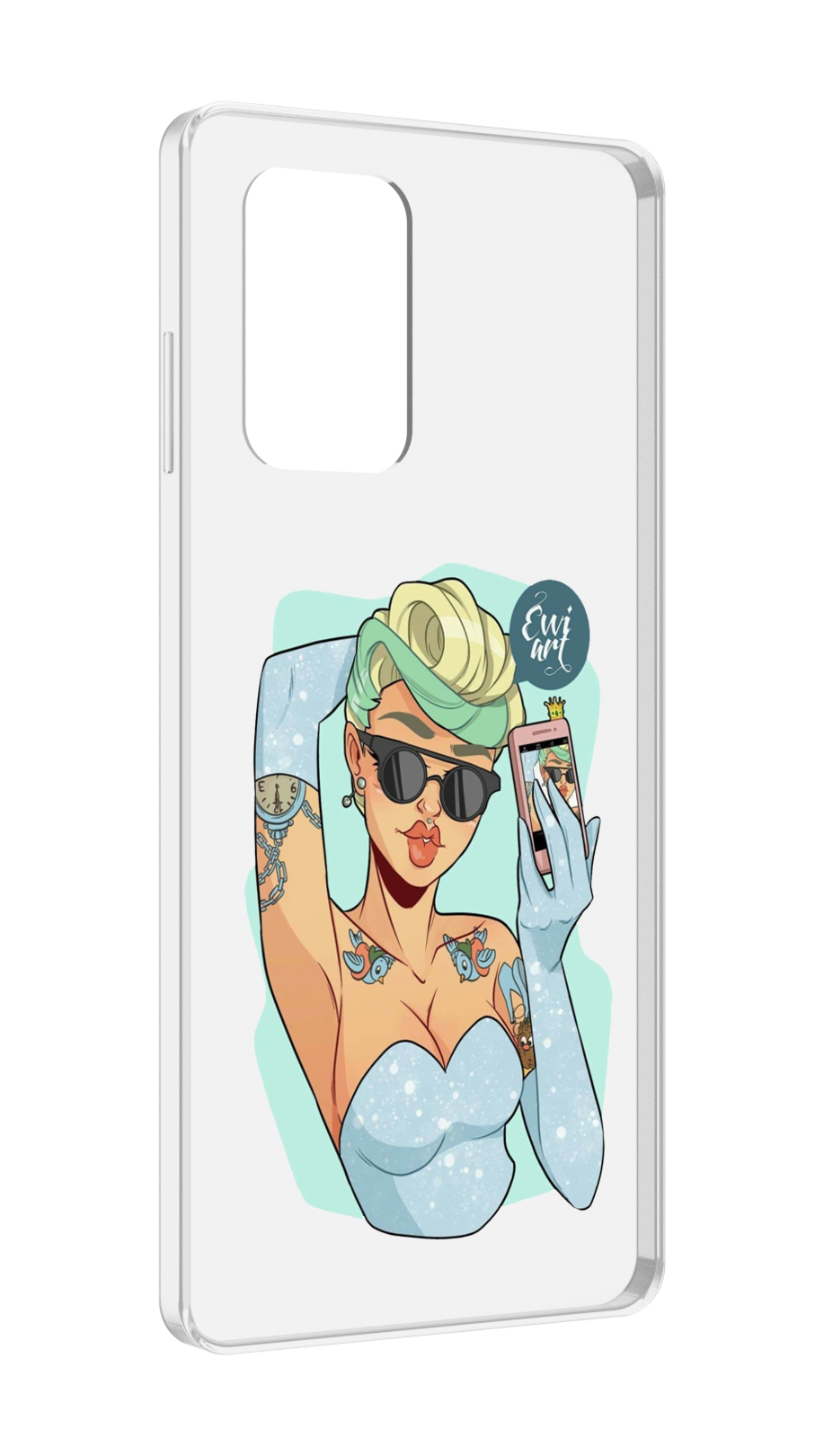 

Чехол MyPads девушка с короткой стрижкой женский для ZTE Blade A72 / ZTE Blade V40 Vita, Прозрачный, Tocco