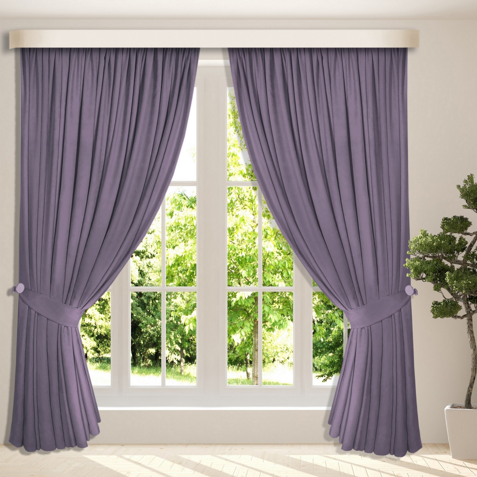 

Классическая штора КаСЛ Canvas, 200x250 см, фиолетовый, 500094, Canvas