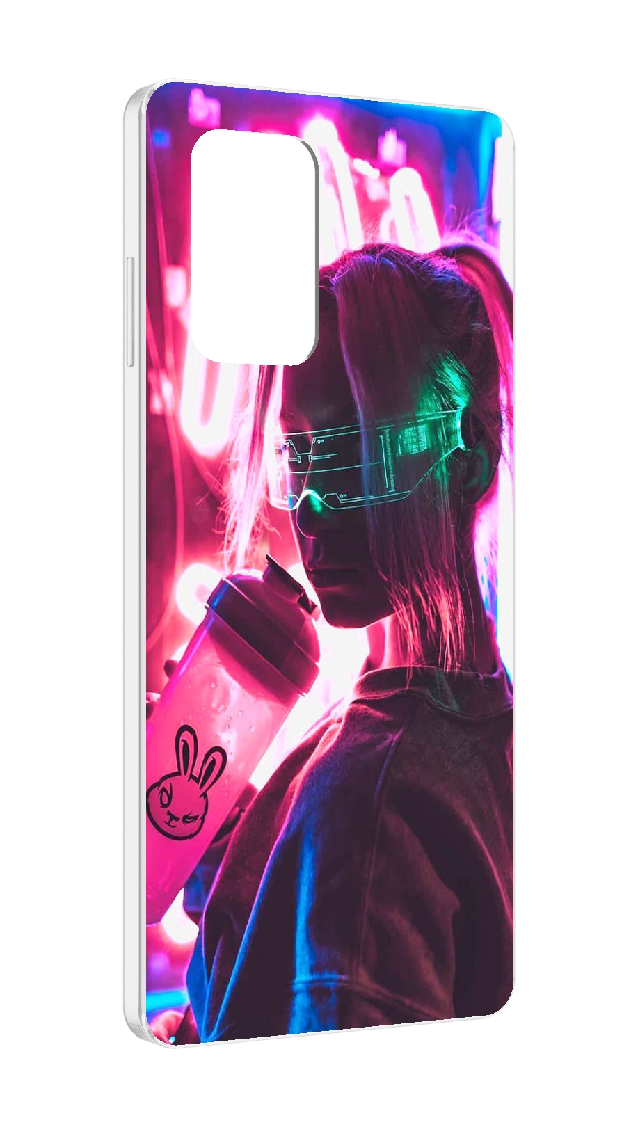 Чехол MyPads девушка неоновый фон женский для ZTE Blade A72 / ZTE Blade V40 Vita