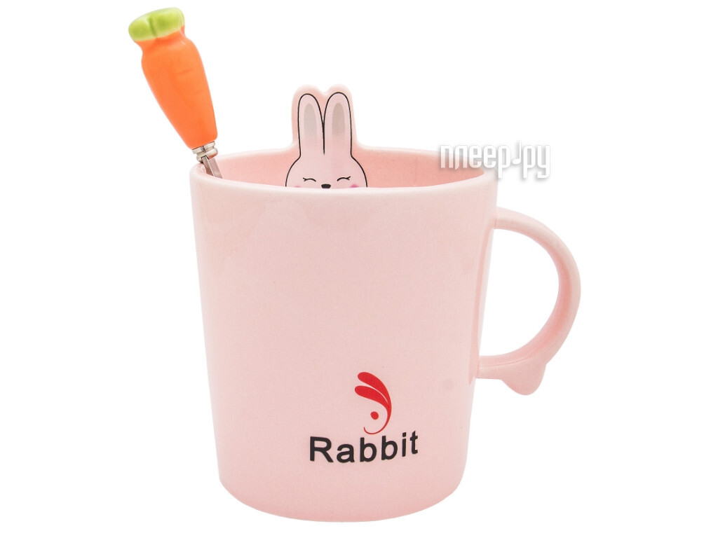 

Кружка Эврика Веселый Зайчик с морковкой N 1 320ml Red 30174