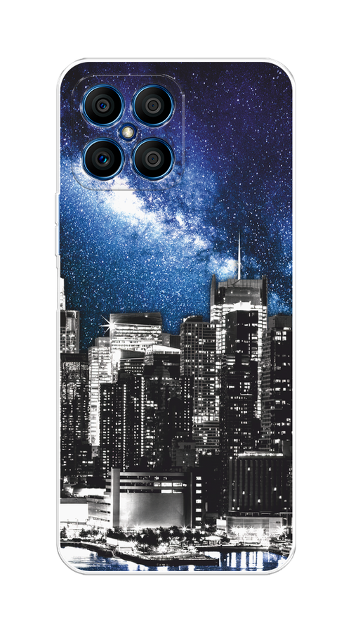 

Чехол на Honor X8 "Космический Нью-Йорк", Синий;серый, 6107650-1