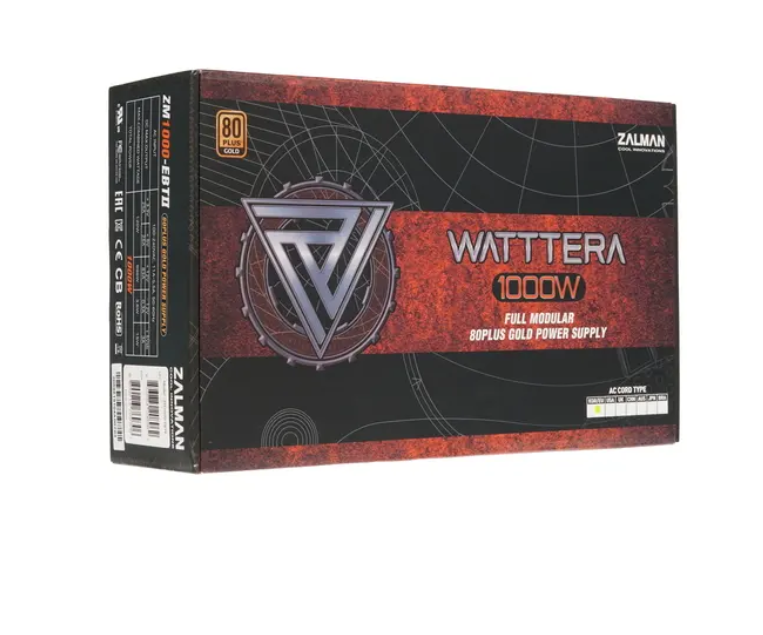 

Блок питания ZALMAN Watttera 1000W, Черный, ZALMAN Watttera 1000W