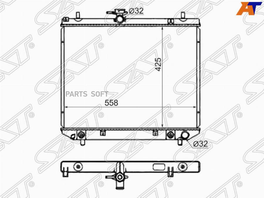 

Радиатор Daihatsu Terios/Terios Kid 02-10 Ef-Det/Toyota Cami 07-/Lite/Townace S402 07- Sat