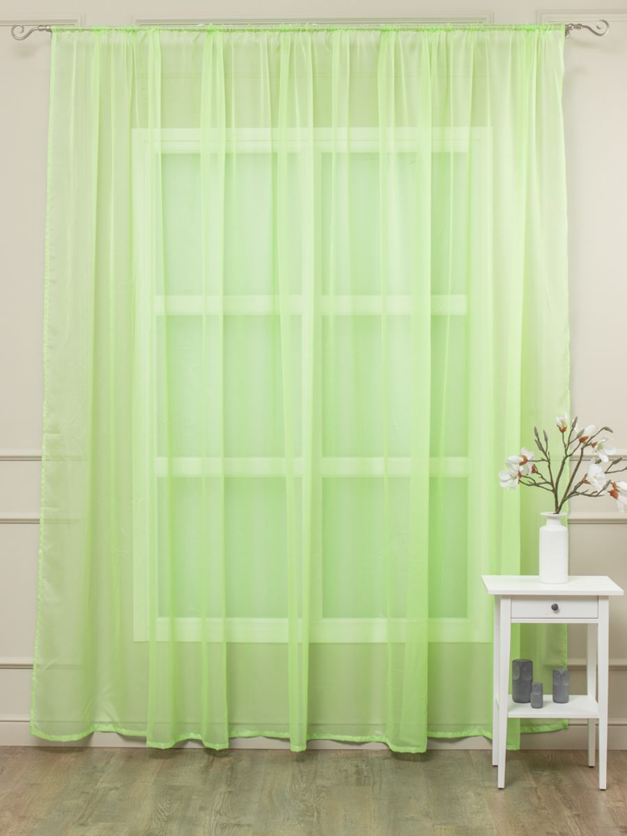 фото Тюль amore mio 10727 400x270 см зеленая