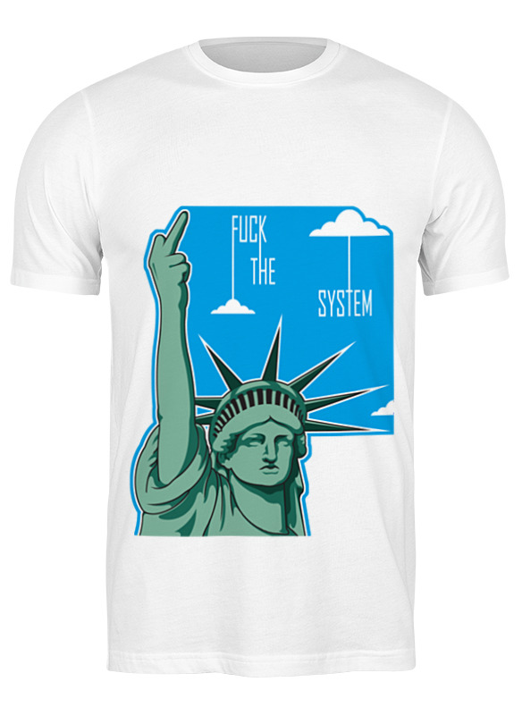 Футболка мужская Printio Statue of liberty 2723462 белая L белый