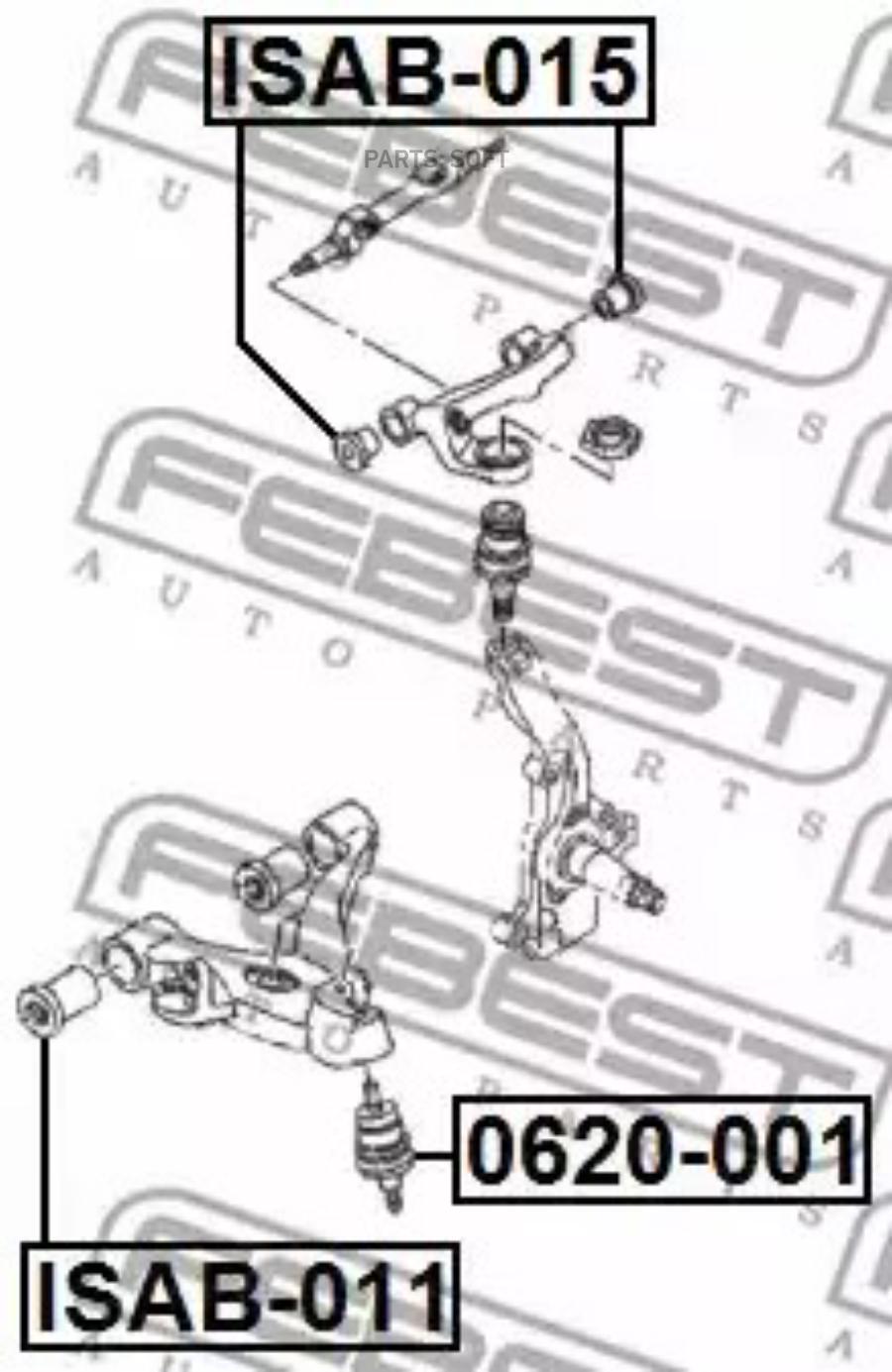 

FEBEST Шар.опора пер. ISUZU ELF NLRNMR 55.85 LHD 2008=> FEBEST 0620-001