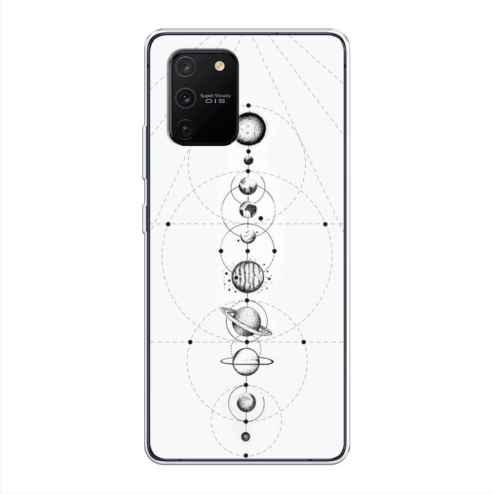 

Чехол на Samsung Galaxy S10 Lite "Парад планет", Серый, 210050-2