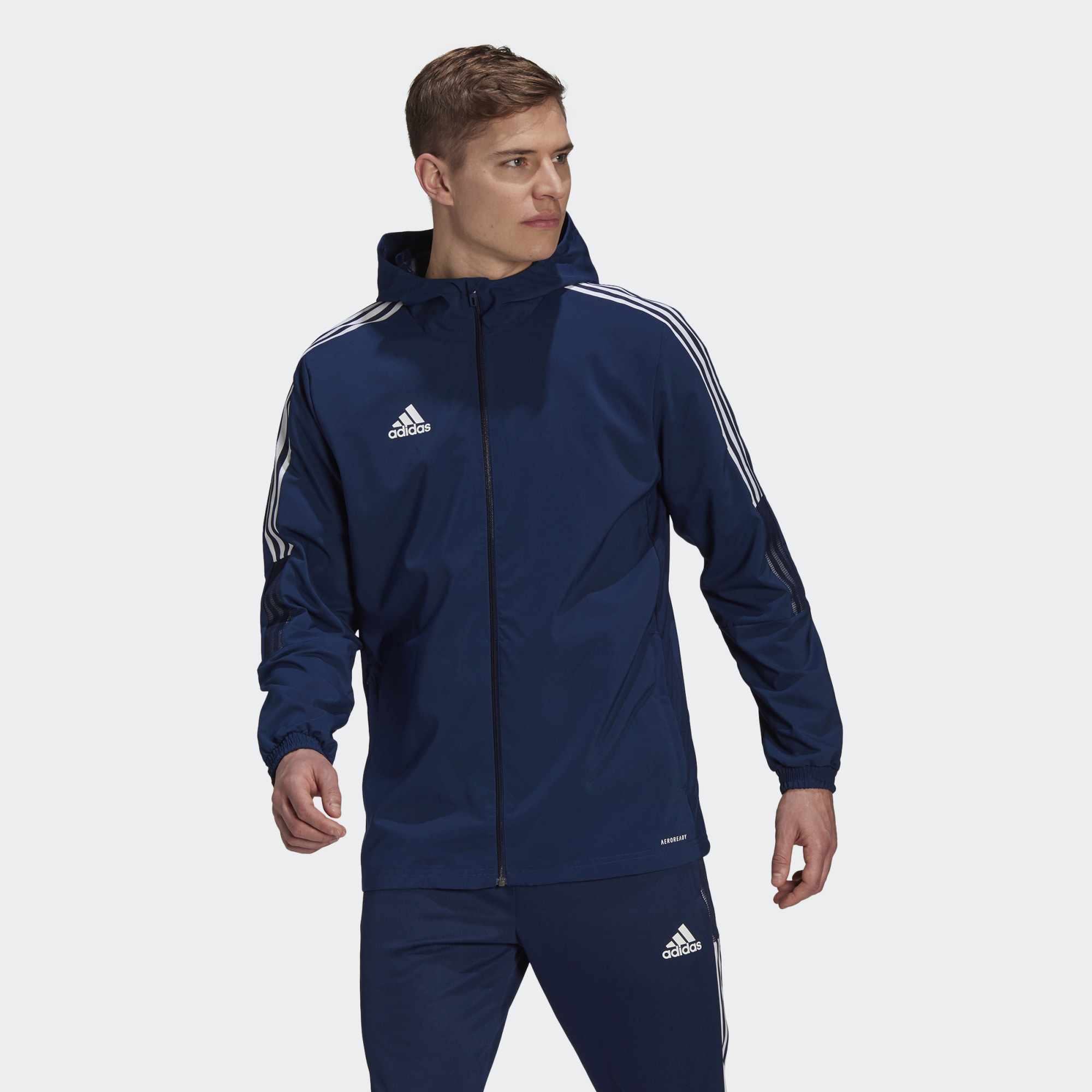 фото Спортивная ветровка мужская adidas gp496 синяя 3xl