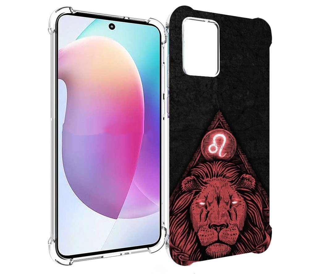 

Чехол MyPads знак зодиака лев 4 для Motorola Edge 30 Neo, Прозрачный, Tocco