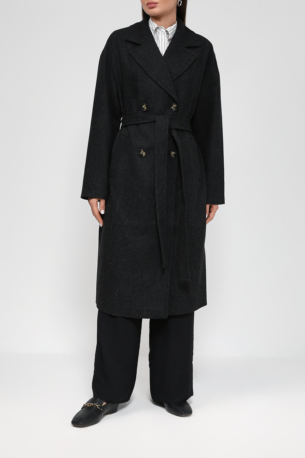 

Пальто женское Belucci BL23086154MRKT черное 48, Черный, BL23086154MRKT
