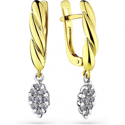 

Серьги из комбинированного золота с 18 бриллиантами Master Brilliant 2-508381-00-00, 2-508381-00-00