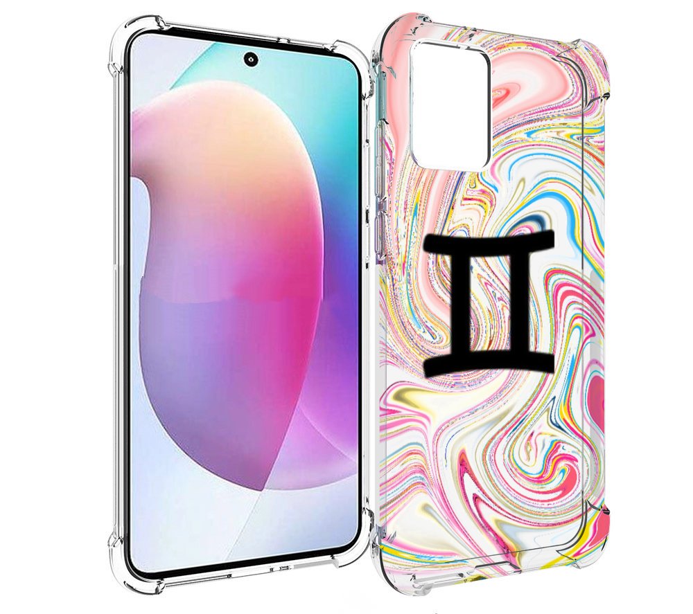 

Чехол MyPads знак зодиака близнецы 2 для Motorola Edge 30 Neo, Прозрачный, Tocco