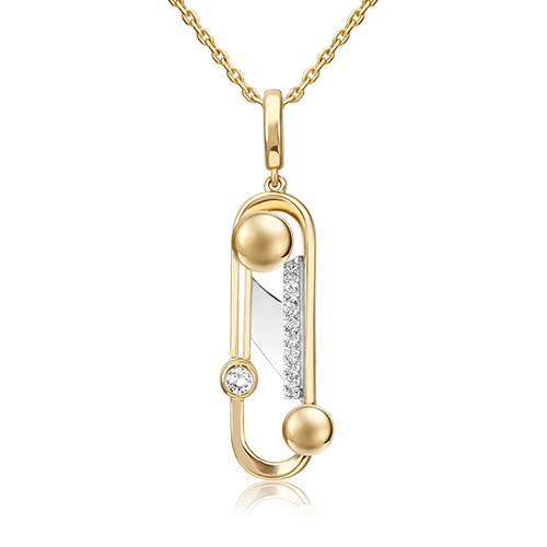 

Кулон из белого золота/желтого золота с топазом PLATINA jewelry 03-3288-00-201-1121, 03-3288-00-201-1121
