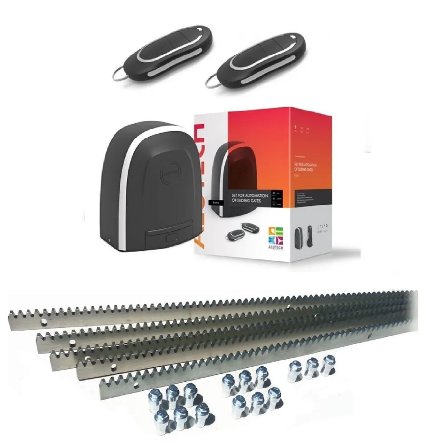 Комплект привода откатных ворот с зубчатой рейкой Alutech RTO-1000+ROA8 комплект автоматики для откатных ворот came bks18ags kit
