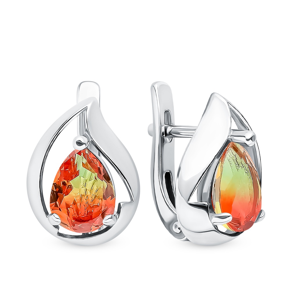 

Серьги из серебра с турмалином 585Gold 702008212, 702008212