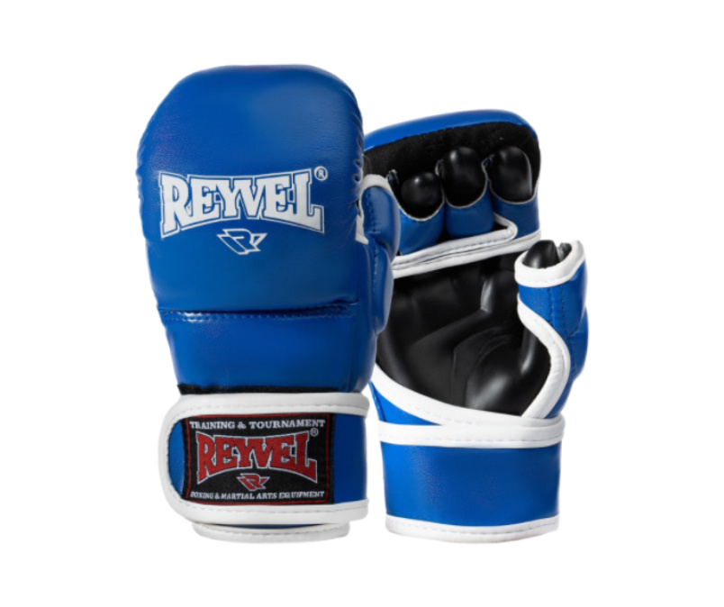 Перчатки для ММА тренировочные Reyvel (синий) (M)