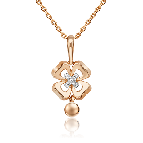 

Кулон из белого золота/красного золота с бриллиантом PLATINA jewelry 03-3280-00-101-1111, 03-3280-00-101-1111