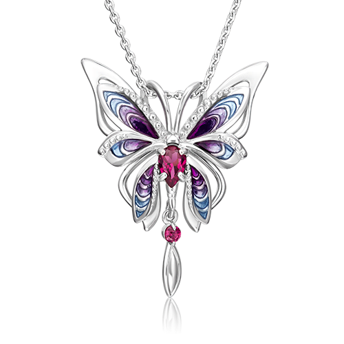 фото Кулон из серебра с гранатом/эмалью platina jewelry 03-3268-00-204-0200-69