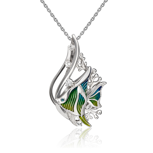 

Кулон из серебра с топазом/эмалью PLATINA jewelry 03-3250-00-201-0200-69, 03-3250-00-201-0200-69