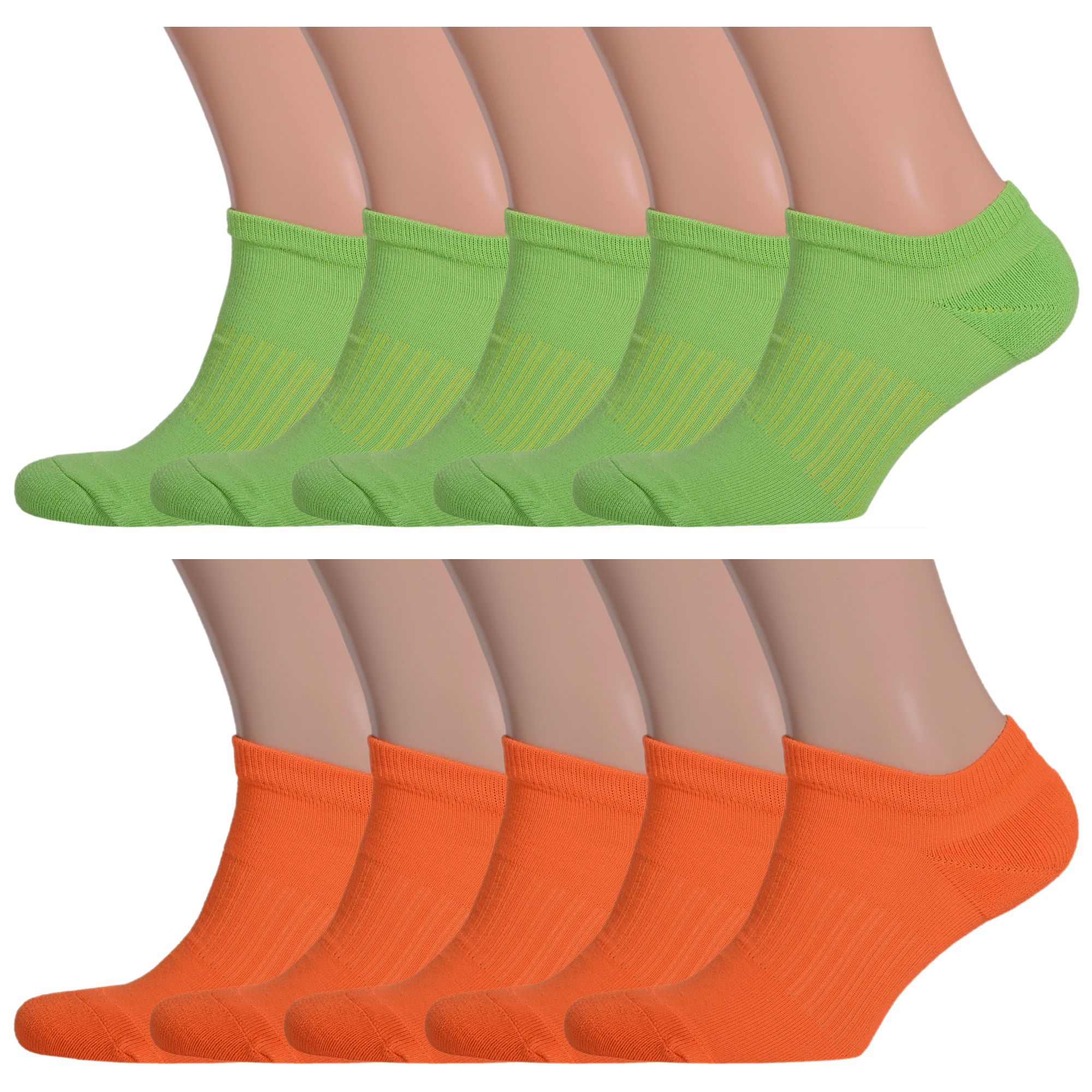 Комплект носков мужских Palama 10-МКС-03 зеленых; оранжевых 27