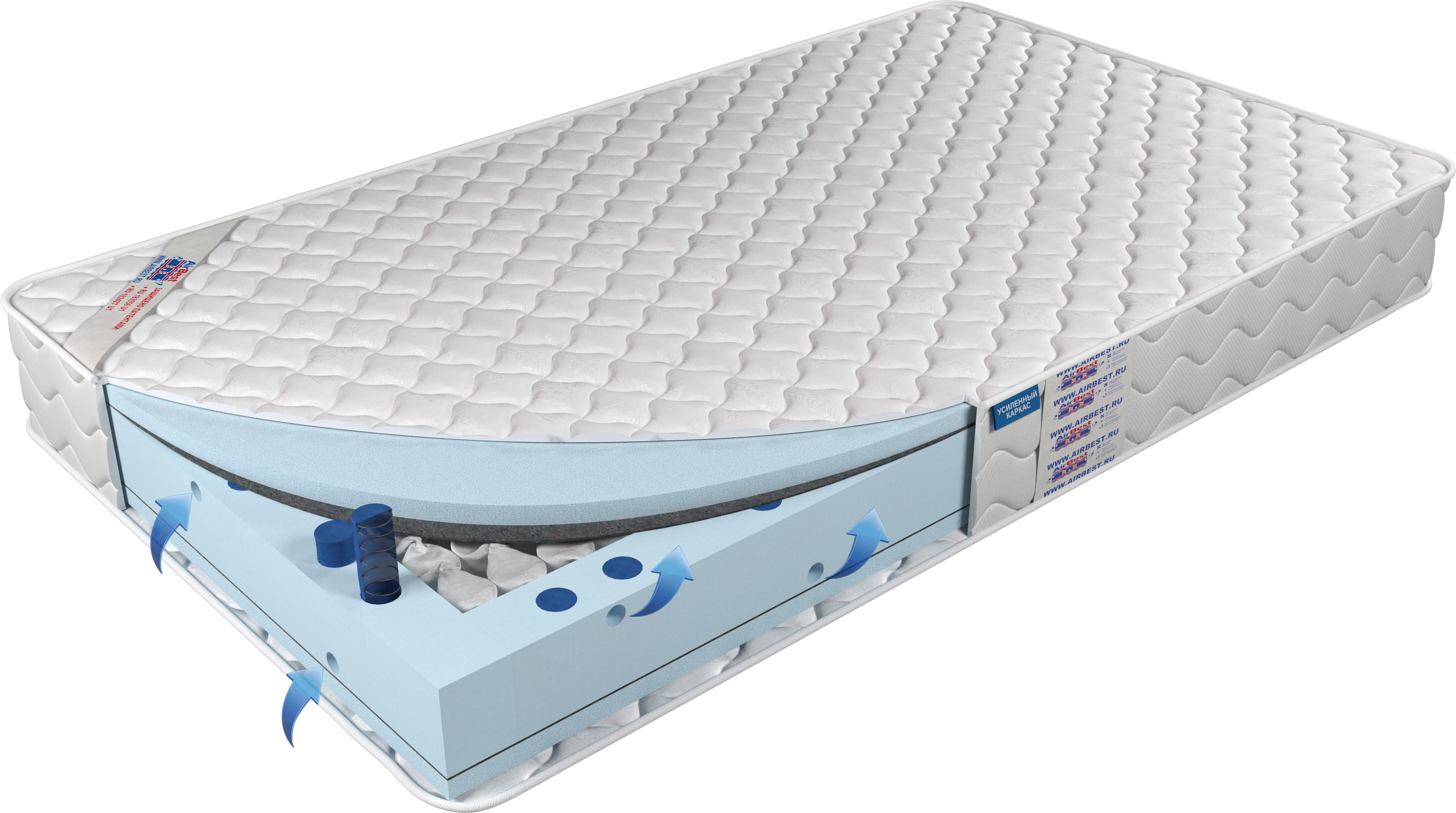 

Матрас Airbest Gift-3 TFK 140x190x20, Белый, Матрас Airbest Gift 3 TFK