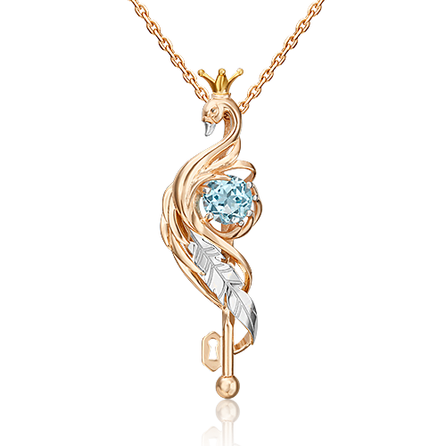 

Кулон из белого золота/красного золота с топазом PLATINA jewelry 03-3216-00-201-1111-76, 03-3216-00-201-1111-76