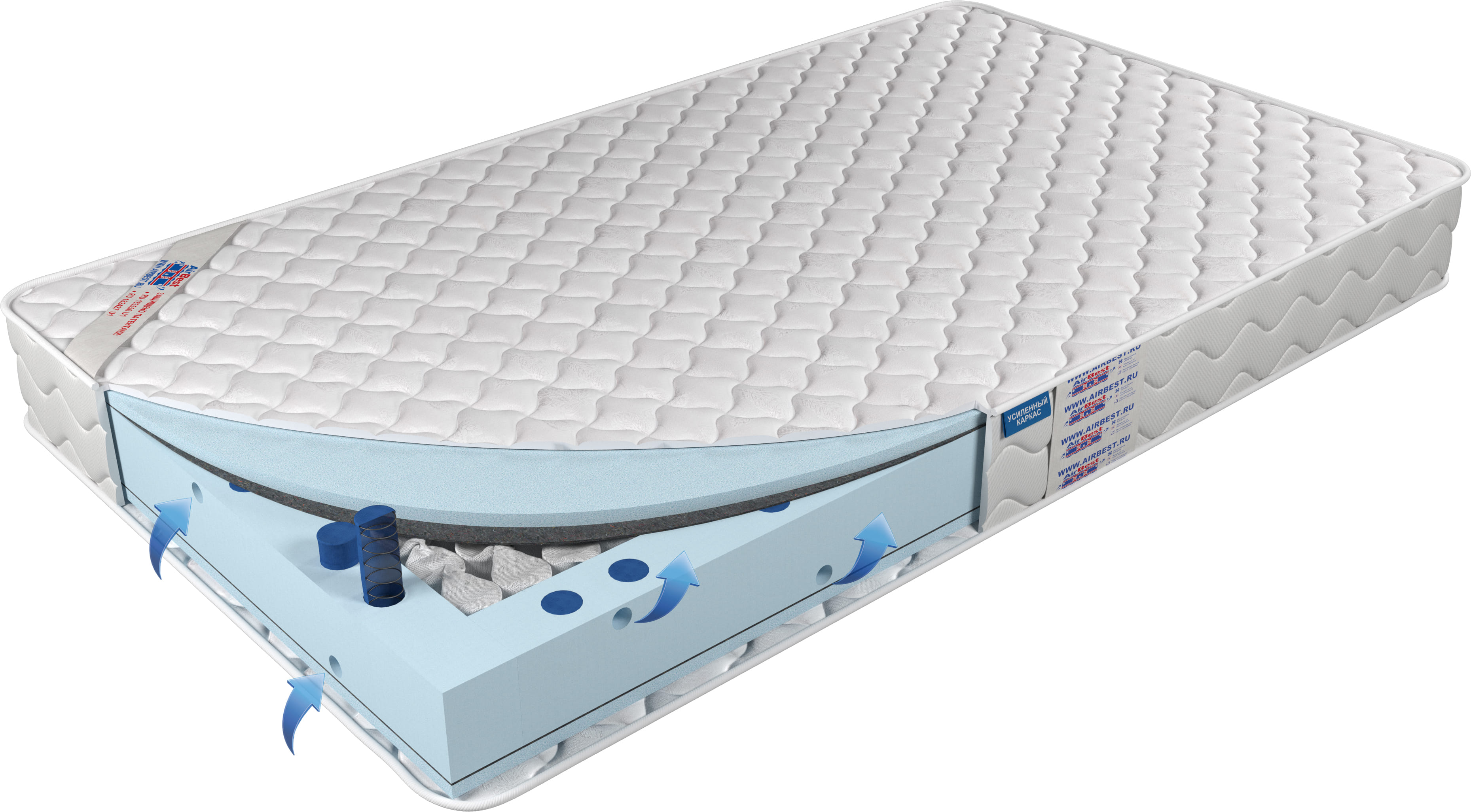 

Матрас Airbest Gift-2 TFK 90x195x18, Белый, Матрас Airbest Gift 2 TFK