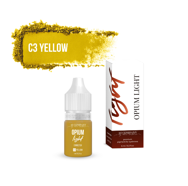 

С3 YELLOW корректор минеральный для бровей 6мл (OPIUM LIGHT) AS-Company™, Желтый