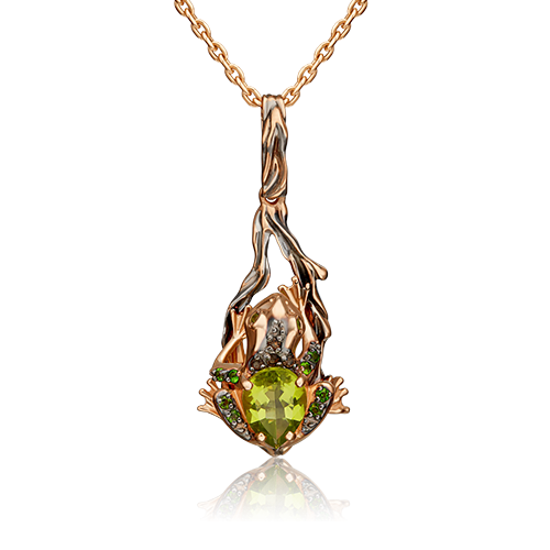 

Кулон из красного золота с хризолитом/раухтопазом PLATINA jewelry 03-3147-00-727-1110-57, 03-3147-00-727-1110-57