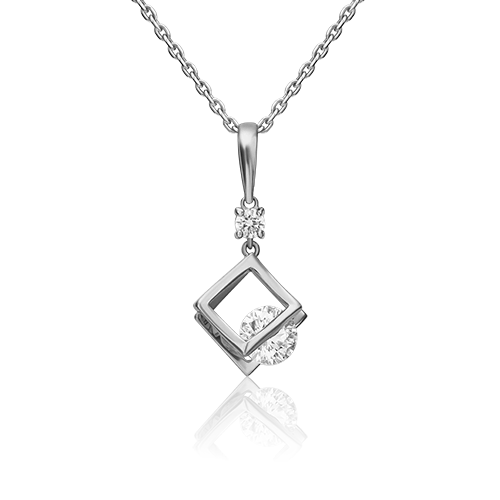 

Кулон из белого золота с фианитом PLATINA jewelry 03-3140-00-501-1120-38, 03-3140-00-501-1120-38