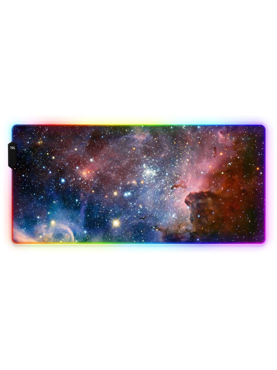 Коврик для мыши LuxAlto Черный космос 80x30см RGB (15251)