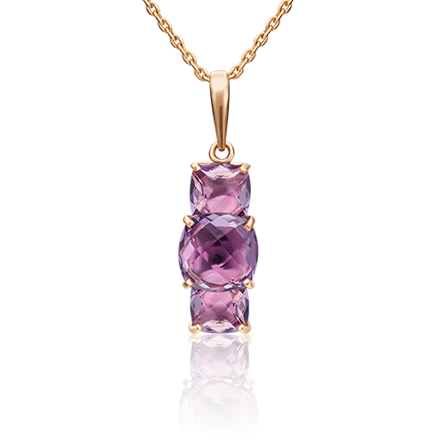 

Кулон из красного золота с аметистом PLATINA jewelry 03-3131-00-203-1110-46, 03-3131-00-203-1110-46