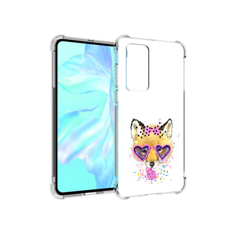 

Чехол MyPads Tocco для Huawei P40 лисенок с бантиком, Прозрачный, Tocco
