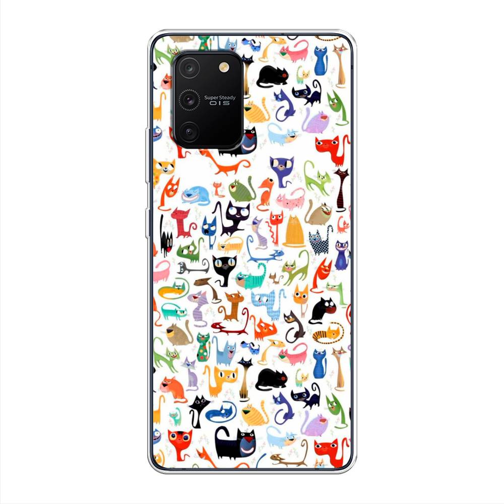 

Чехол на Samsung Galaxy S10 Lite "Цветные коты", Разноцветный, 210050-1