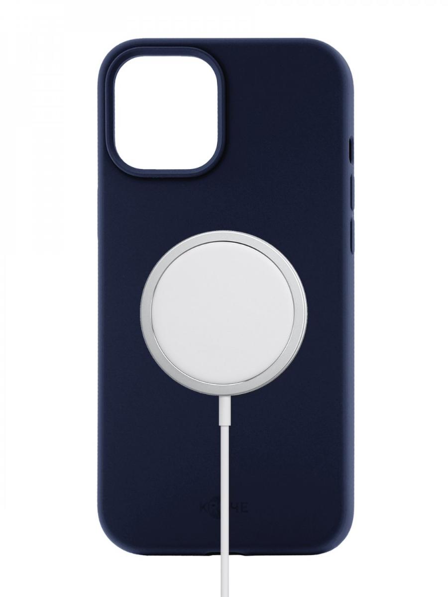 фото Чехол для apple iphone 12 pro кruче silicone magsafe max navy blue