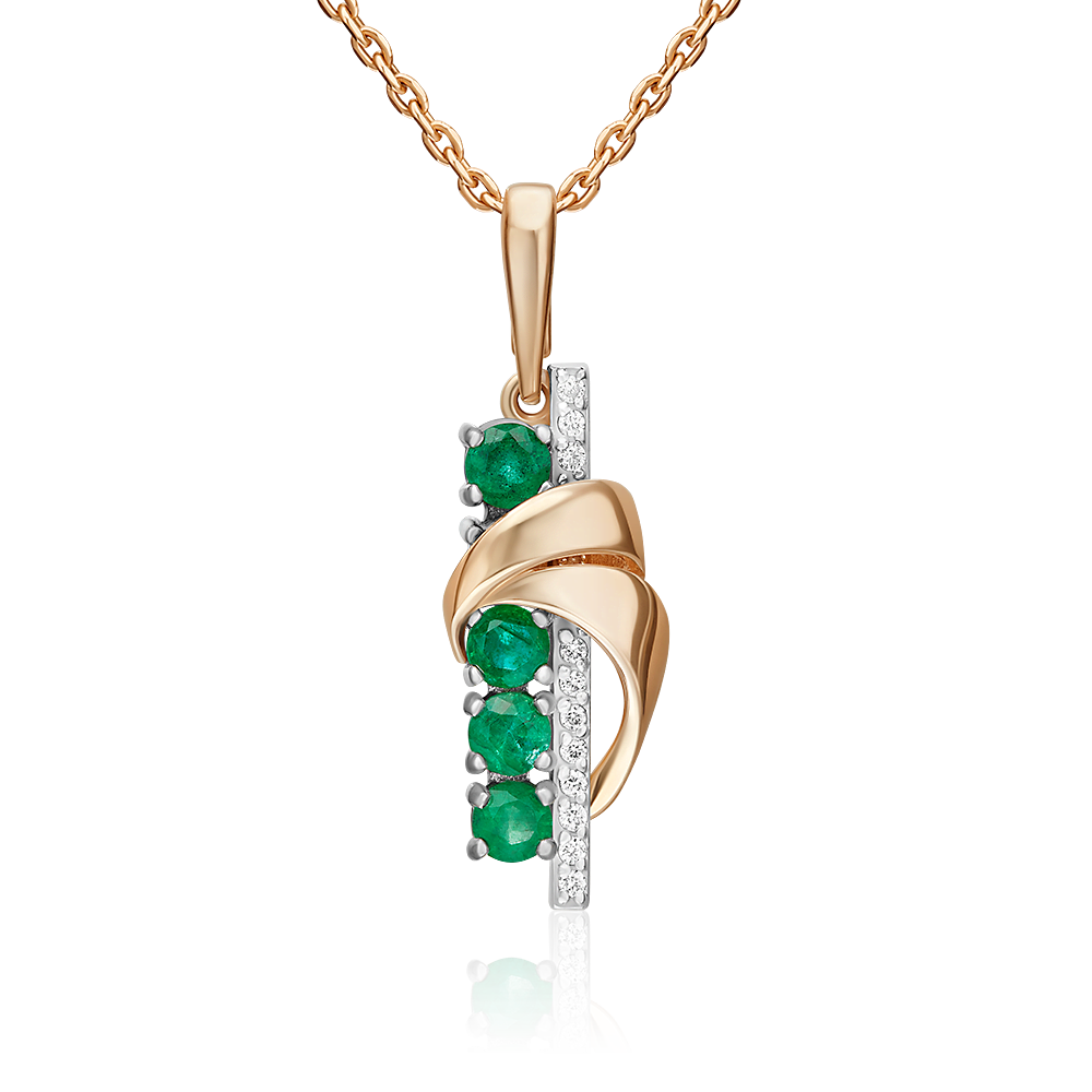 

Подвеска из золота PLATINA jewelry 03-3473-00-106-1111 изумруд, 03-3473-00-106-1111