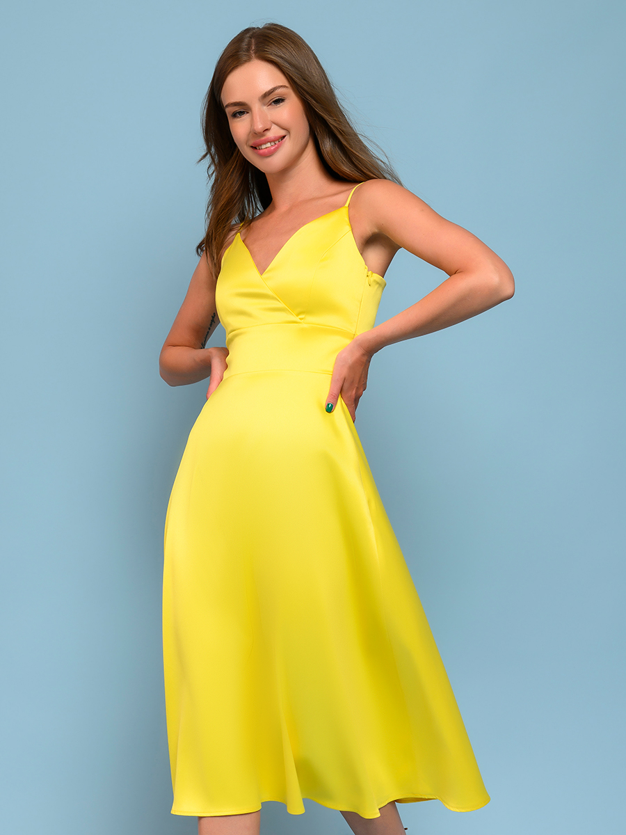 

Платье женское 1001dress 102532 желтое 46 RU, 102532