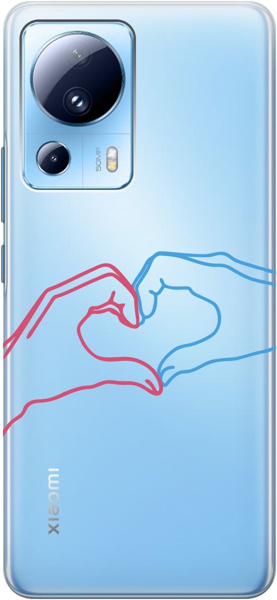 

Силиконовый чехол на Xiaomi 13 Lite "Fall in Love" прозрачный, Прозрачный;голубой, 158515
