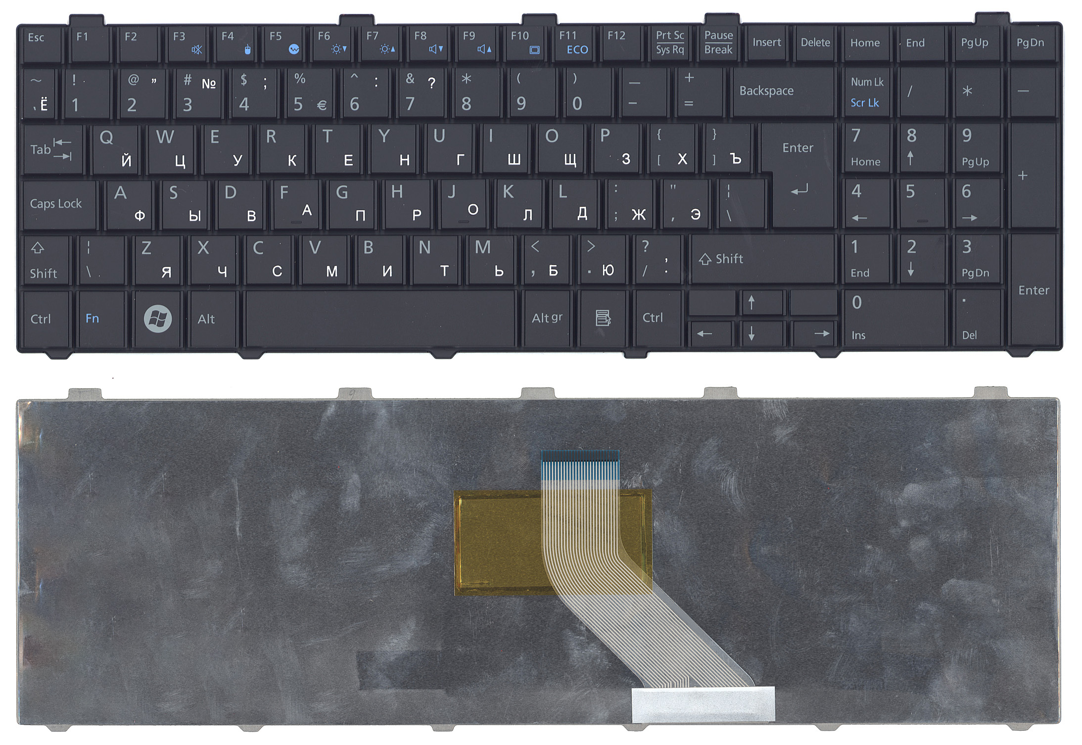 

Клавиатура для ноутбука Fujitsu Lifebook AH530 AH531 NH751 черная