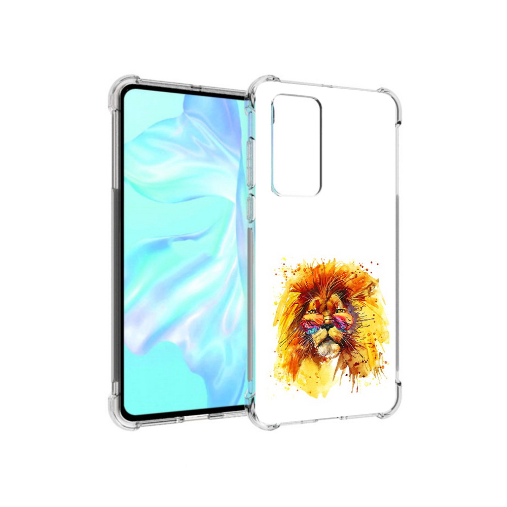 Чехол MyPads Tocco для Huawei P40 лев в очках