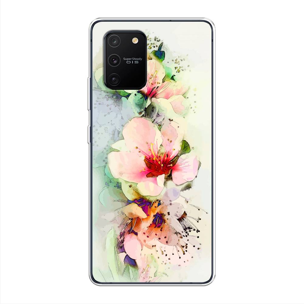 

Чехол на Samsung Galaxy S10 Lite "Нежные цветы", Зеленый;розовый, 210050-2