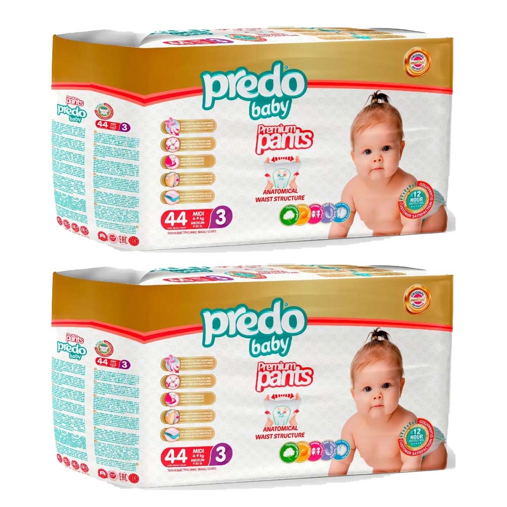 Подгузники-трусики Predo Baby № 3 (4-9 кг) 44 шт., 2 уп.