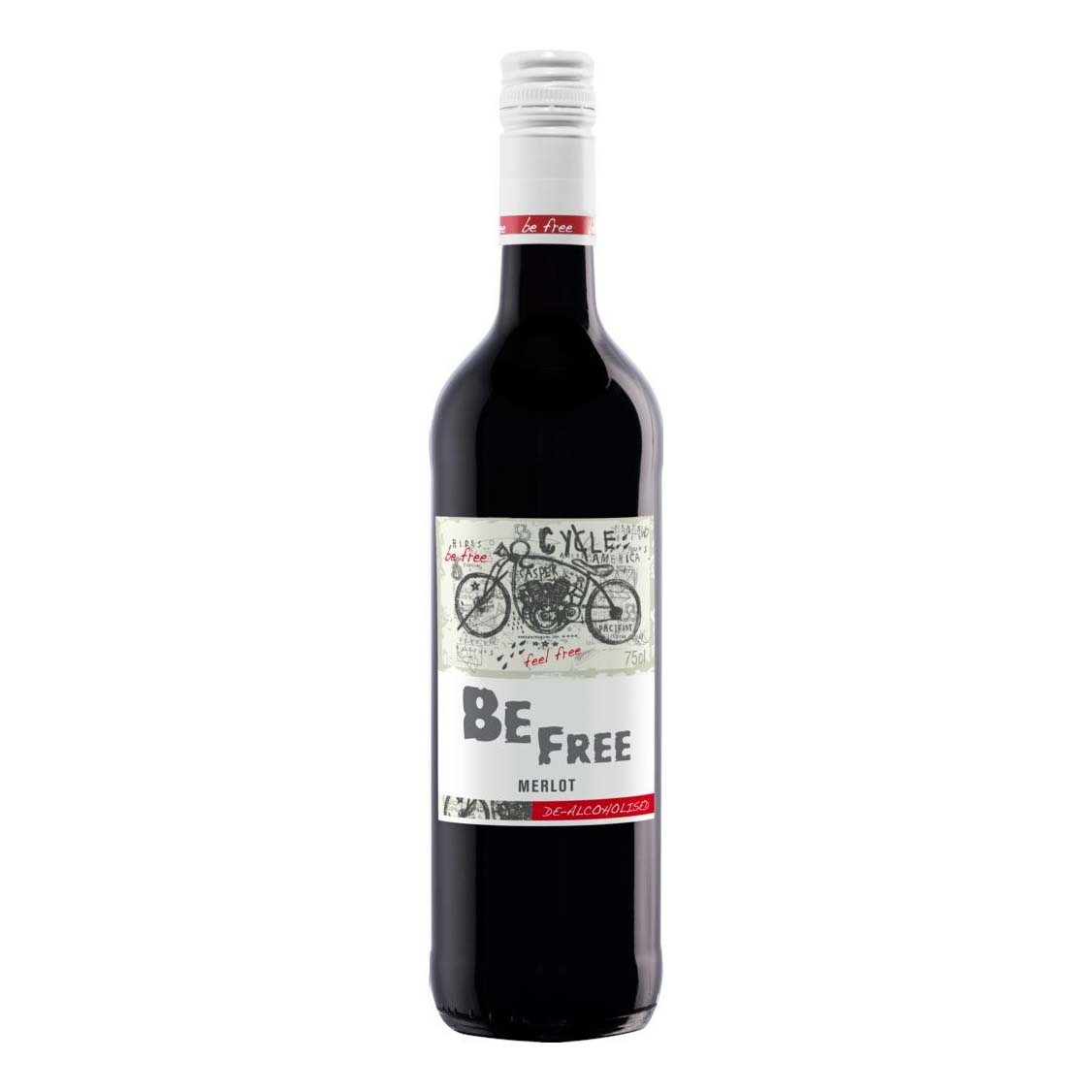 Вино безалкогольное Be free Merlot полусладкое красное Германия 0,75 л