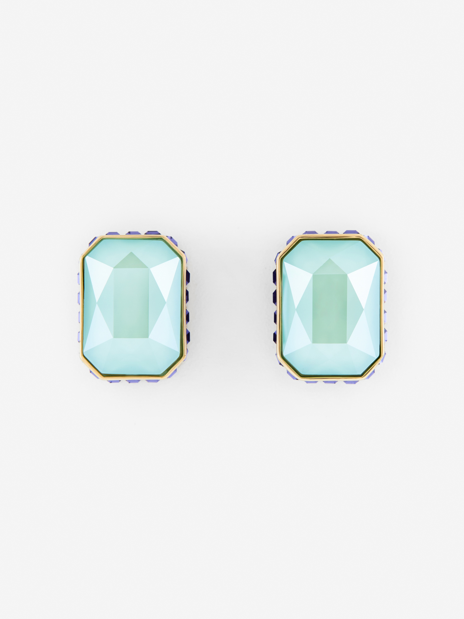 

Серьги Swarovski для женщин, голубой, фиолетовый, золотистый, 5641406, 564140
